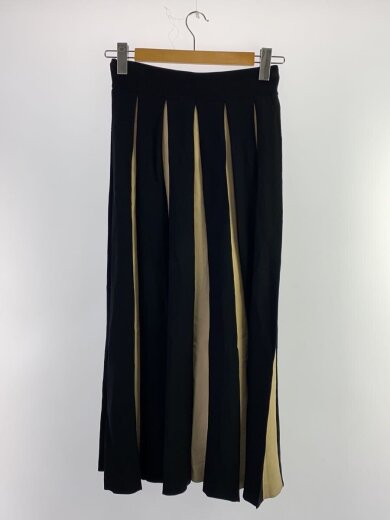 商品画像：hueLe Museum/ロングスカート/FREE/レーヨン/BLK/ストライプ/750-4172104 2