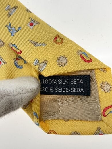 商品画像：ネクタイ/シルク/YLW/総柄/メンズ 3