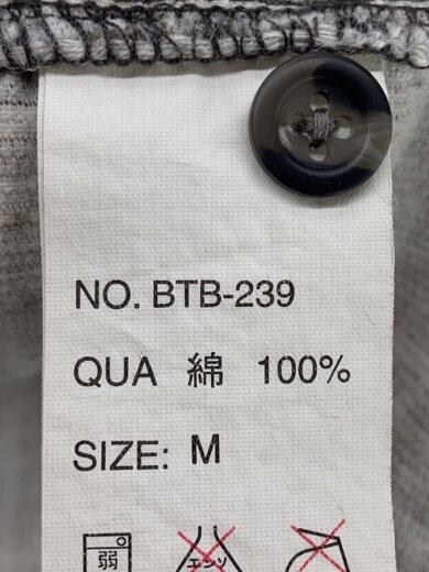 商品画像：長袖シャツ/M/コットン/GRY/チェック/BTB-239 4