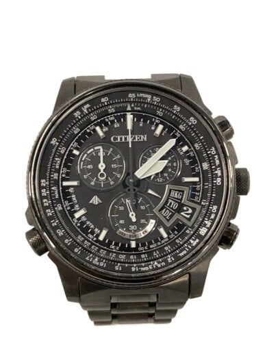 商品画像：ソーラー腕時計/アナログ/チタン/BLK/BLK/H610-T018688 BY0084-56E 1