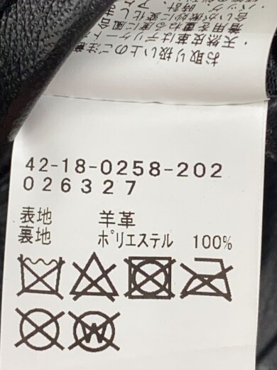 画像：BEAMS HEARTシングルライダースジャケット/M/羊革/BLK/42-18-0258-2024