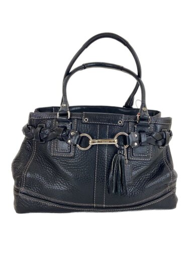 商品画像：トートバッグ_ハンプトンズ/レザー/BLK 1