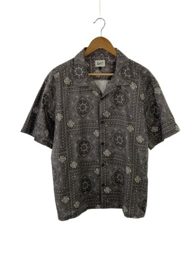 商品画像：半袖シャツ/L/コットン/GRY/総柄/425R7062900 1