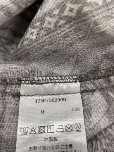 商品画像：半袖シャツ/L/コットン/GRY/総柄/425R7062900 4