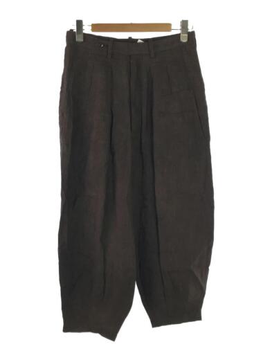 画像：m’s braqueボトム/36/リネン/ブラウン/HARLEM PANTS1