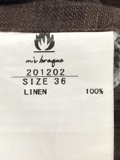 画像：m’s braqueボトム/36/リネン/ブラウン/HARLEM PANTS3