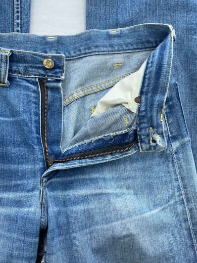 画像：Lee60s/サイド黒タグ/脇割/ストレートパンツ/IDG/無地///3