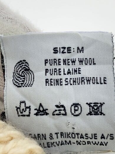 商品画像：ニット・セーター(厚手)/M/ウール/ホワイト/総柄/ノルディック 4