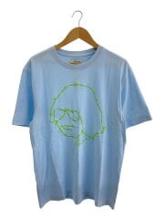 Tシャツ/L/コットン/ブル-/無地/FC55TS2044SB