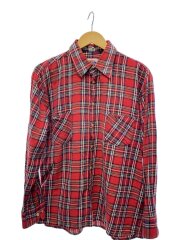 70s～80s/プリネル/長袖シャツ/L/コットン/RED/チェック