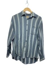 80s/ARCHIVE/オンブレストライプ/レーヨンシャツ/M/レーヨン/GRY/ストライプ