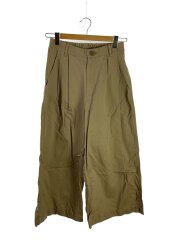 ワイドラップパンツ/リネン混/コットン/BEG