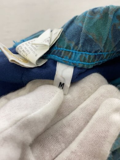 商品画像：Hawaiian Leaf Print Drawstring Pants/スウェットパンツ/M/BLU/カモフラ 4