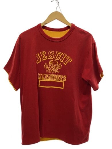 商品画像：60s～70s/ダブルフェイス/ラバープリントTシャツ/コットン/RED// 1