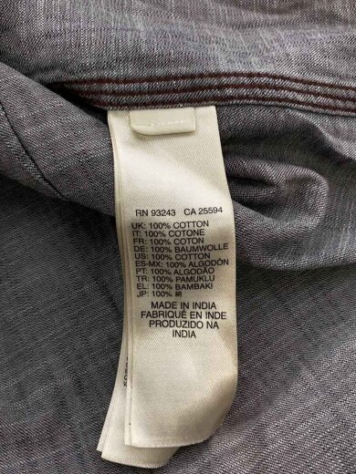 商品画像：Y2K/長袖シャツ/XS/コットン/GRY/オンブレCK 5