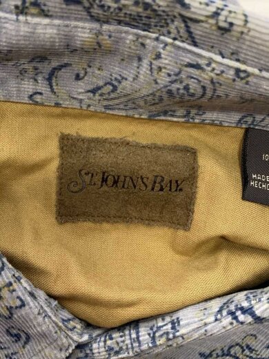 商品画像：90s/プリントコーデュロイシャツ/プリコーズ/長袖シャツ/L/コットン/BLU/総柄 3