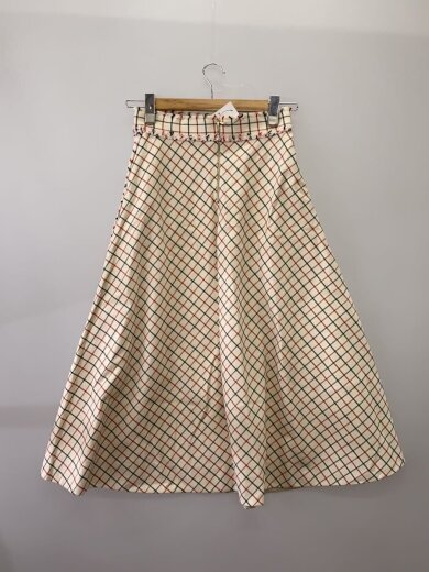 商品画像：ロングスカート/36/ウール/CRM/チェック/6524-299-0899 2