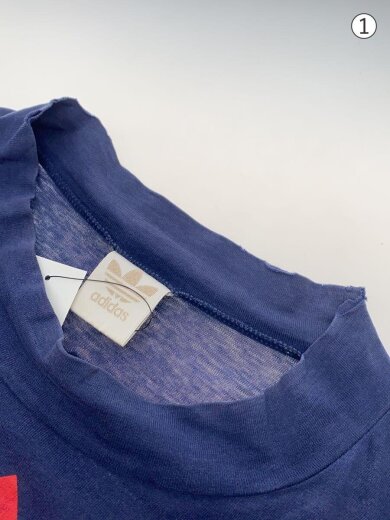 商品画像：デカロゴ/デサント/90s/長袖Tシャツ/L/コットン/NVY 7