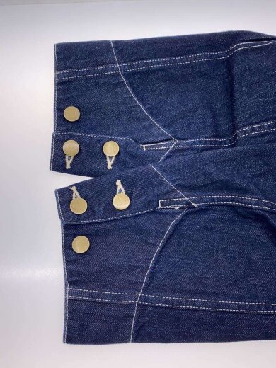 商品画像：ノーカラーカバーオール/ジャケット/M/コットン/インディゴ/221-0546 3