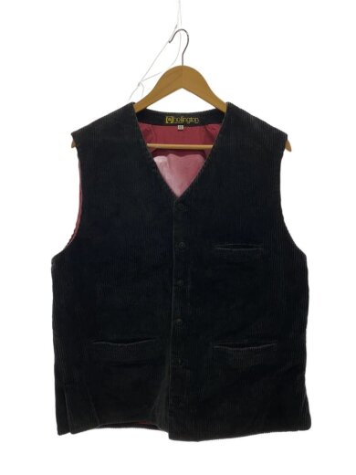 商品画像：ベスト/52/コーデュロイ/BLK/無地 1
