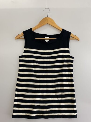 商品画像：スクエアネックタンクトップ/38/コットン/BLK/ボーダー/JP-S16-KT105 1