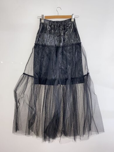 商品画像：ロングスカート/FREE/フェイクレザー/BLK/無地/21241515201// 2