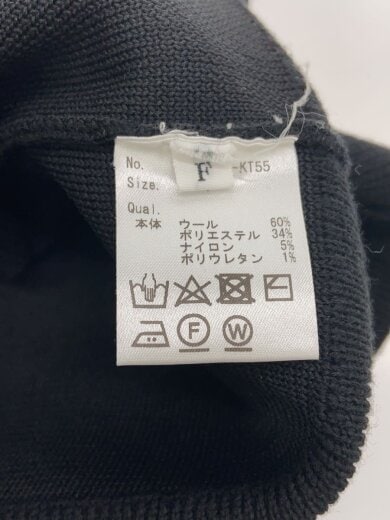 商品画像：ニットベスト(薄手)/FREE/ウール/BLK/無地/023-023-kt55// 4