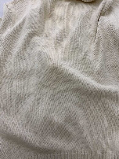 商品画像：90s/ハーフジップニット・セーター(厚手)/XL/コットン/CRM 7