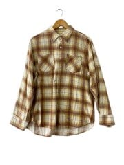 Cascade/60s～70s/プリントフランネル/プリネル/オンブレシャツ/XL/コットン/YLW