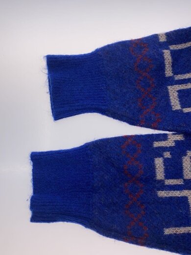 商品画像：ニット・セーター(厚手)/L/モヘア/BLU/総柄/19AW-KN01 3