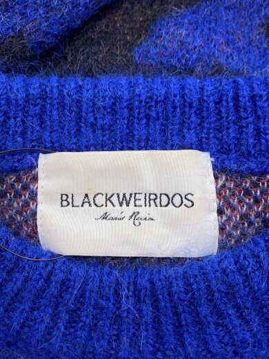 商品画像：ニット・セーター(厚手)/L/モヘア/BLU/総柄/19AW-KN01 4