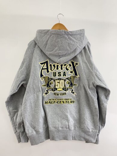 商品画像：ジップパーカー/2L/コットン/GRY/無地/783-5231005/50th anniversary 2