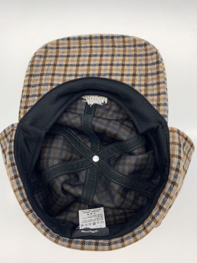 商品画像：キャップ/--/ポリエステル/BEG/チェック/メンズ/131108 4