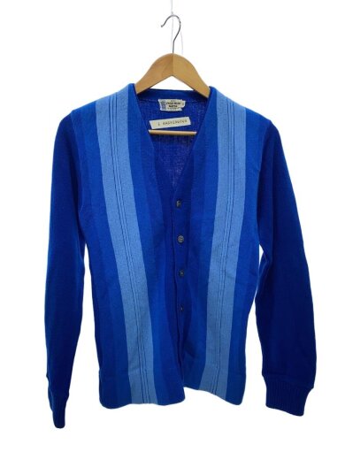 商品画像：VIRGIN ORLON/カーディガン(薄手)/S/アクリル/BLU/ストライプ/60s～70s 1
