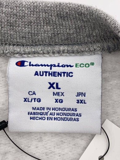 商品画像：スウェット/XL/コットン/GRY/無地/00s/ECO　AUTHENTIC/目無 3