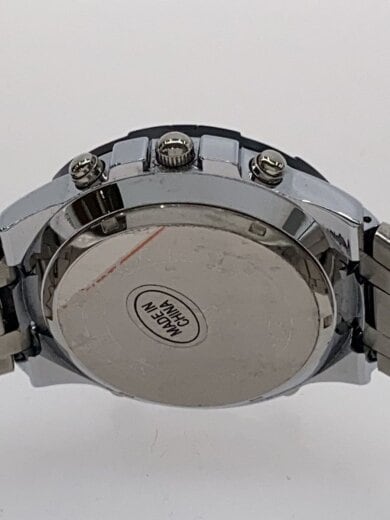 商品画像：クォーツ腕時計/アナログ/ステンレス/BLK/SLV 3