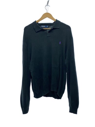 商品画像：90s/ロンポロ/PIMA COTTON/ポロシャツ/XL/コットン/BLK 1