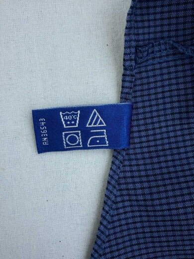 商品画像：90s～00s/ギンガムBDレーヨンシャツ/長袖シャツ/17/レーヨン/NVY/ギンガムCK 4