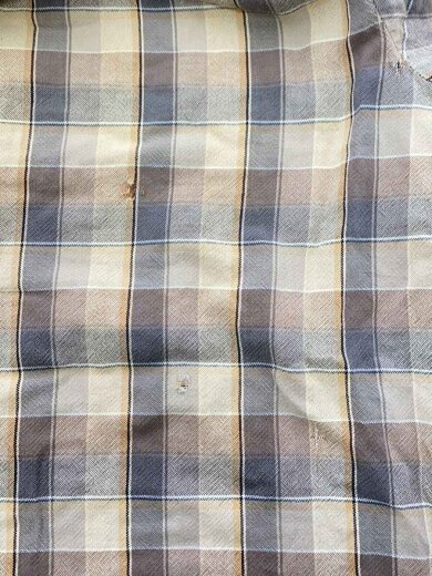 商品画像：長袖シャツ/30s～40s/マチ付きグランパシャツ/VT/コットン/BRW/チェック 5