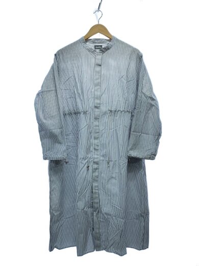 商品画像：シャツワンピース/14/コットン/WHT/ストライプ/21S-KW-001// 1