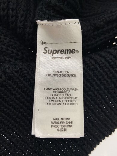 商品画像：Textured Small Box Sweater/ニット・セーター(厚手)/L/コットン/BLK/無地 4