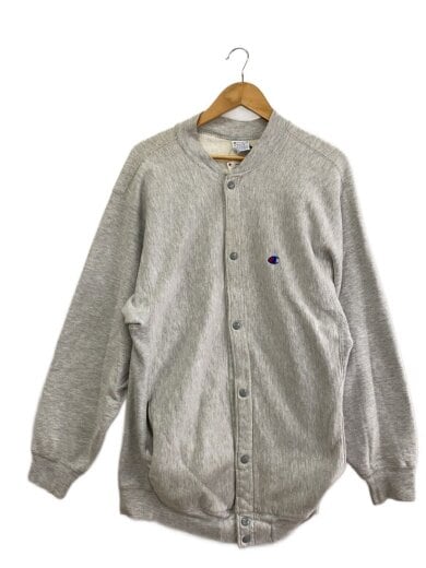 商品画像：90s/刺繍タグ/USA製/スウェットカーディガン/カーディガン(厚手)/XL/コットン/GRY// 1