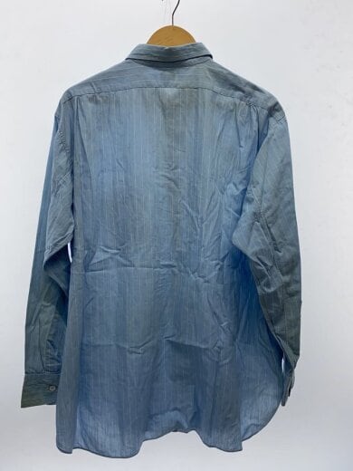 商品画像：LONGWEAR/40s～50s/マチ付きコットンワークシャツ/コットン/BLU/ストライプ 2