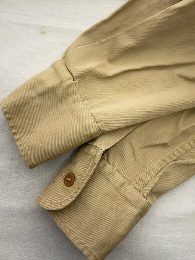 商品画像：40s/コットン/ツイルシャツ/マチ付き/長袖シャツ/コットン/BEG 4