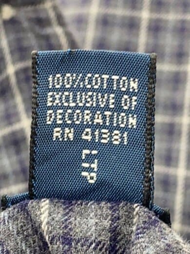 商品画像：90s/Stanton/レギュラーカラーシャツ/長袖シャツ/XL/コットン/GRY/ギンガムCK 4