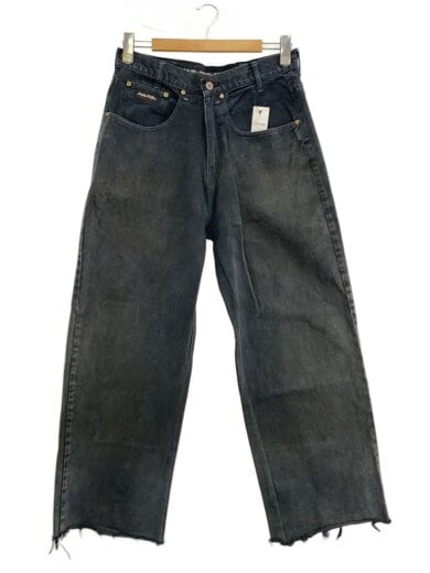 商品画像：90s/刺繍ロゴ/バギーパンツ/ストレートパンツ/42/デニム/ブラック 1