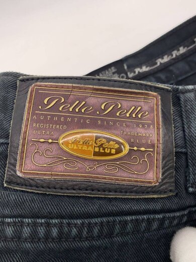 商品画像：90s/刺繍ロゴ/バギーパンツ/ストレートパンツ/42/デニム/ブラック 4