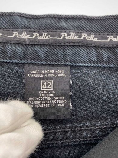 商品画像：90s/刺繍ロゴ/バギーパンツ/ストレートパンツ/42/デニム/ブラック 5