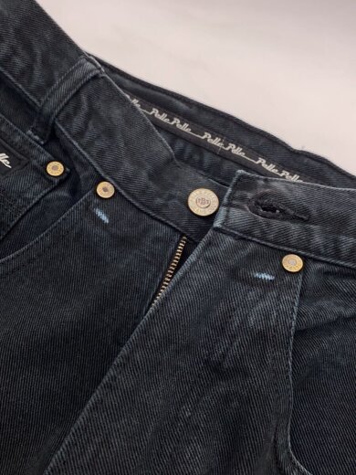 商品画像：90s/刺繍ロゴ/バギーパンツ/ストレートパンツ/42/デニム/ブラック 6