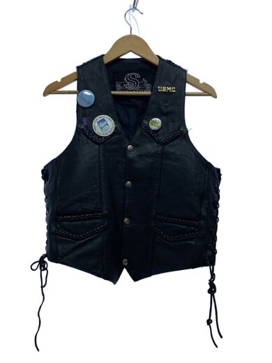 商品画像：SHAF LEATHER/ベスト/38/レザー/BLK 1